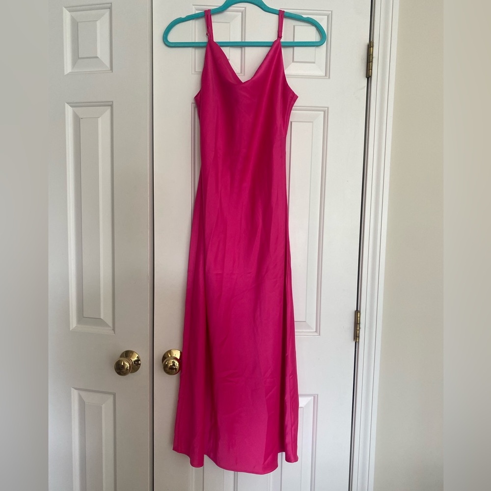 Never Worn Pink Cowl Neck Dress